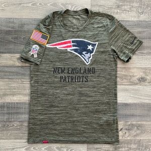 Nike New England Patriots Dri-Fit Shirt Men’s SMALL Salute To Service Onfield